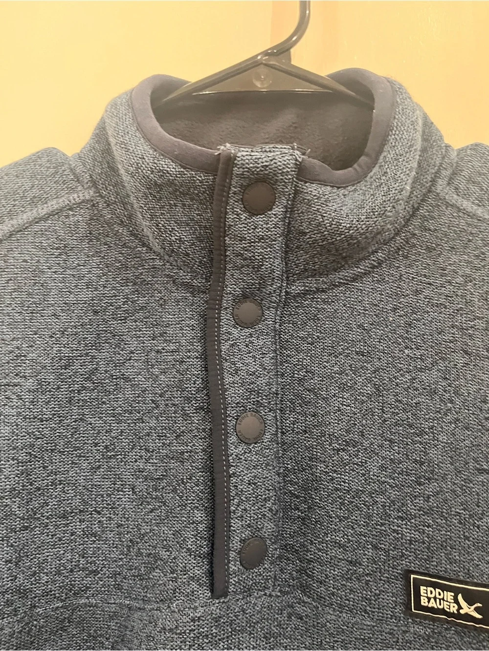 Eddie Bauer Men's Dark Navy Fleece Pullover